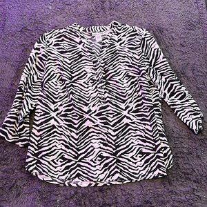 Rebecca Malone Zebra blouse